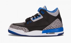 Nike AIr Jordan 3 Retro BG 'Sport Blue' Schoenen Kinderen Zwart Blauw Grijs Nederland | 632054-ETR