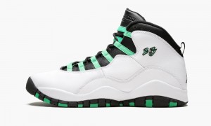 Nike Air Jordan 10 Retro 30th GG 'Verde' Schoenen Kinderen Wit Zwart Groen Nederland | 572036-FAE