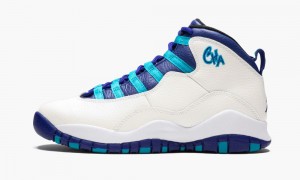 Nike Air Jordan 10 Retro BG 'Charlotte Hornets' Schoenen Kinderen Wit Blauw Nederland | 530497-HMV