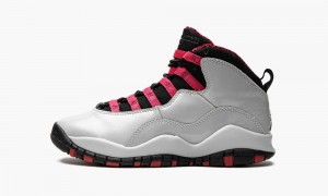 Nike Air Jordan 10 Retro (GS) Schoenen Kinderen Grijs Zwart Rood Nederland | 815702-GPL