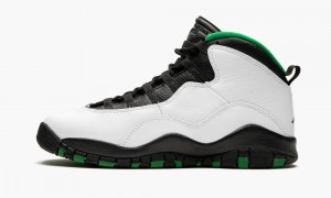 Nike Air Jordan 10 Retro (GS) 'Seattle' Schoenen Kinderen Wit Zwart Groen Nederland | 678493-IVJ