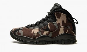 Nike Air Jordan 10 'Woodland Camo' Schoenen Heren Camo Zwart Chocola Nederland | 674539-PZY