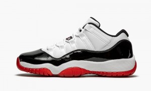 Nike Air Jordan 11 Low GS 'Concord Bred' Schoenen Kinderen Wit Rood Zwart Nederland | 012695-EBI
