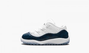 Nike Air Jordan 11 Retro Low LE TD 'Blue Snakeskin' Schoenen Kinderen Wit Zwart Donkerblauw Nederland | 582490-WQF