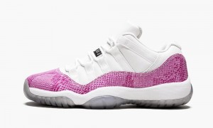 Nike Air Jordan 11 Retro Low 'Snake' Schoenen Kinderen Wit Zwart Roze Nederland | 384619-ONL