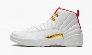 Nike Air Jordan 12 'FIBA' Schoenen Heren Wit Rood Metal Goud Nederland | 731926-GUT