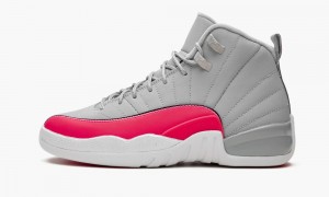 Nike Air Jordan 12 GS 'Racer Pink' Schoenen Kinderen Grijs Roze Zwart Nederland | 095783-GDO