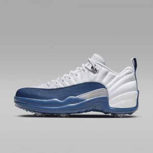 Nike Air Jordan 12 Low Schoenen Heren Wit Metal Zilver Rood Blauw Nederland | 682059-GNW