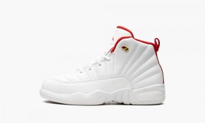 Nike Air Jordan 12 PS 'FIBA' Schoenen Kinderen Wit Rood Metal Nederland | 820461-UIP