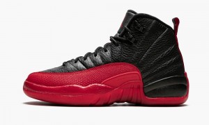 Nike Air Jordan 12 Retro BG 'Flu Game' Schoenen Kinderen Zwart Rood Nederland | 026483-UPE