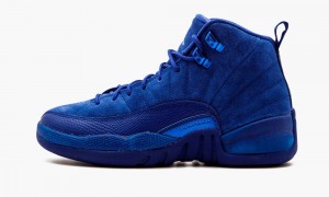 Nike Air Jordan 12 Retro BG Schoenen Kinderen Diepkoningsblauw Blauw Wit Metal Nederland | 458672-VZT