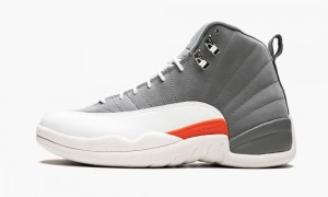 Nike Air Jordan 12 Retro 'Cool Grey' Schoenen Heren Grijs Wit Oranje Nederland | 068457-PVD