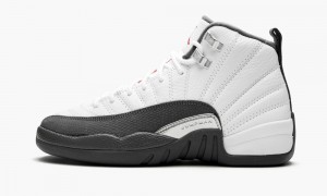 Nike Air Jordan 12 Retro GS 'Dark Grey' Schoenen Kinderen Wit Rood Donkergrijs Nederland | 823560-MFI