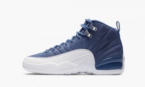 Nike Air Jordan 12 Retro GS 'Indigo' Schoenen Kinderen Grijs Blauw Blauw Nederland | 536817-DYG