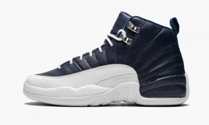 Nike Air Jordan 12 Retro (GS) 'Obsidian' Schoenen Kinderen Blauw Wit Nederland | 239567-FAM