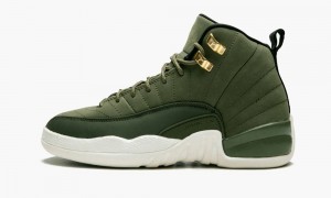 Nike Air Jordan 12 Retro GS Schoenen Kinderen Olijfgroen Metal Goud Nederland | 769580-FTO