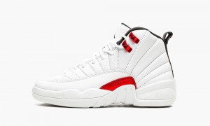 Nike Air Jordan 12 Retro GS 'Twist' Schoenen Kinderen Wit Zwart Rood Nederland | 589172-VHS