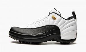 Nike Air Jordan 12 Retro Low Golf 'Taxi' Schoenen Heren Wit Zwart Nederland | 483071-NRH