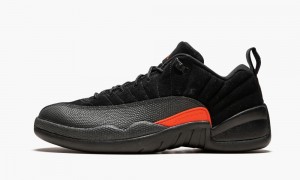 Nike Air Jordan 12 Retro Low Schoenen Heren Zwart Oranje Donkergrijs Nederland | 940312-CJT