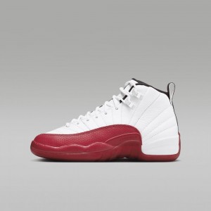 Nike Air Jordan 12 Retro Schoenen Kinderen Wit Rood Zwart Nederland | 879402-VWN