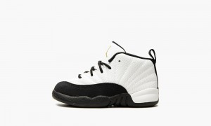 Nike Air Jordan 12 Retro TD 'Royalty' Schoenen Kinderen Wit Metal Goud Zwart Nederland | 576098-USY