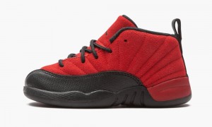 Nike Air Jordan 12 TD 'Reverse Flu Game' Schoenen Kinderen Rood Zwart Nederland | 708213-KNR