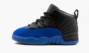 Nike Air Jordan 12 TD 'Royal' Schoenen Kinderen Zwart Koningsblauw Nederland | 386271-GTB