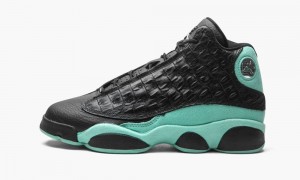 Nike Air Jordan 13 GS 'Island Green' Schoenen Kinderen Zwart Metal Zilver Nederland | 495638-HAE