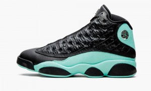 Nike Air Jordan 13 'Island Green' Schoenen Heren Zwart Metal Zilver Groen Nederland | 942015-RDJ