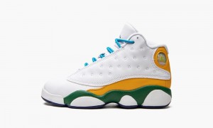 Nike Air Jordan 13 Retro KSA (PS) Schoenen Kinderen Wit Zwart Paars Nederland | 927843-VWJ