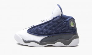 Nike Air Jordan 13 Retro TD 'Flint 2020' Schoenen Kinderen Donkerblauw Grijs Wit Nederland | 196803-UCJ