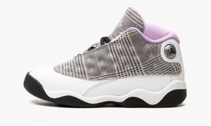 Nike Air Jordan 13 TD 'Houndstooth' Schoenen Kinderen Zwart Paars Wit Nederland | 481367-GPQ