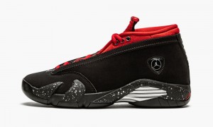 Nike Air Jordan 14 Low 'Red Lipstick' Schoenen Dames Zwart Metal Zilver Rood Nederland | 712685-JPA