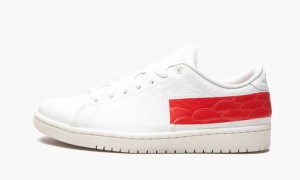 Nike Air Jordan 1 Centre Court 'University Red' Schoenen Heren Wit Rood Nederland | 132905-SOY