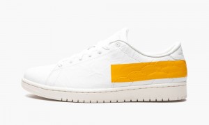 Nike Air Jordan 1 Centre Court 'White University Gold' Schoenen Heren Wit Goud Nederland | 726091-VGJ