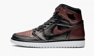 Nike Air Jordan 1 HI OG 'Fearless' Schoenen Dames Zwart Roze Goud Nederland | 103759-RNA