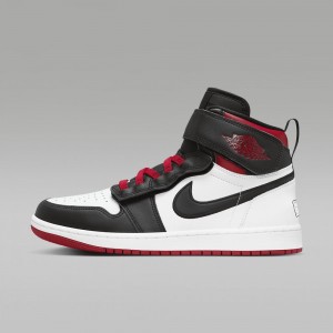 Nike Air Jordan 1 Hi FlyEase Schoenen Heren Rood Wit Zwart Nederland | 415069-TRG
