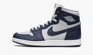 Nike Air Jordan 1 High 85 'Georgetown' Schoenen Heren Donkerblauw Wit Nederland | 327508-HNB