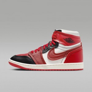 Nike Air Jordan 1 High Method of Make Schoenen Dames Rood Zwart Nederland | 531794-SZQ
