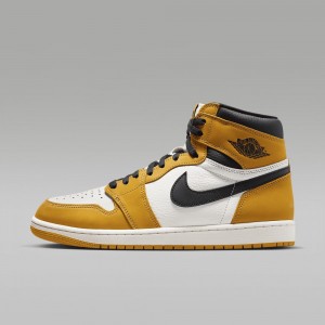 Nike Air Jordan 1 High OG "Mauve" Schoenen Dames Wit Geel Zwart Nederland | 850279-QWT