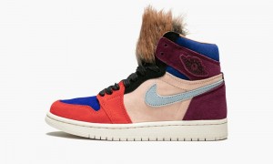 Nike Air Jordan 1 High OG NRG 'Aleali May - Court Lux' Schoenen Dames Bordeaux Blauw Nederland | 617508-NUM
