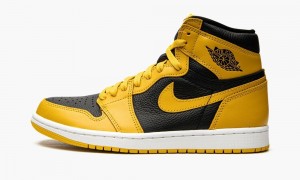 Nike Air Jordan 1 High OG 'Pollen' Schoenen Heren Zwart Wit Geel Nederland | 507834-XDA