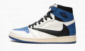 Nike Air Jordan 1 High OG SP 'Travis Scott x Fragment' Schoenen Heren Zwart Wit Blauw Nederland | 348092-FIM