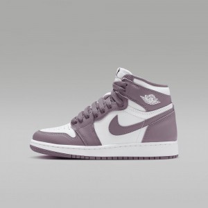 Nike Air Jordan 1 High OG Schoenen Kinderen Wit Blauw Paars Nederland | 639174-GLO