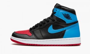 Nike Air Jordan 1 High OG 'UNC to Chicago' Schoenen Dames Zwart Donkerblauw Rood Nederland | 842736-KOB
