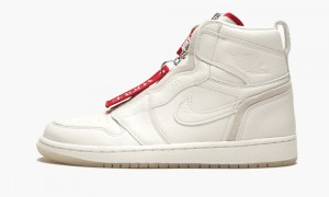 Nike Air Jordan 1 High Zip AWOK 'Vogue Sail' Schoenen Dames Rood Wit Nederland | 589402-KNR