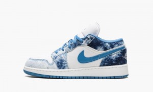 Nike Air Jordan 1 LOW (GS) 'Acid Wash Denim' Schoenen Kinderen Wit Blauw Nederland | 875236-EWU