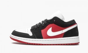 Nike Air Jordan 1 Low 'Black / White / Gym Red' Schoenen Dames Zwart Wit Rood Nederland | 750429-RNV