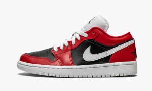 Nike Air Jordan 1 Low 'Chicago Flip' Schoenen Dames Rood Wit Zwart Nederland | 467052-SUV
