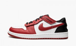 Nike Air Jordan 1 Low FlyEase Schoenen Heren Wit Zwart Rood Nederland | 683297-TFU